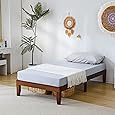 Mellow Naturalista Classic 12-Inch Solid Wood Platform Bed | Wooden Slats, No Box Spring Needed, Easy Assembly | Twin, Espresso