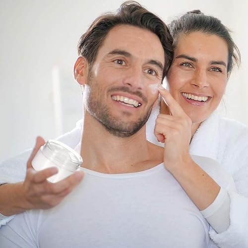 Vista 5 de Patelai 4 tarros redondos de plástico a prueba de fugas de boca ancha con tapas para almacenamiento de viajes, maquillaje, productos de belleza