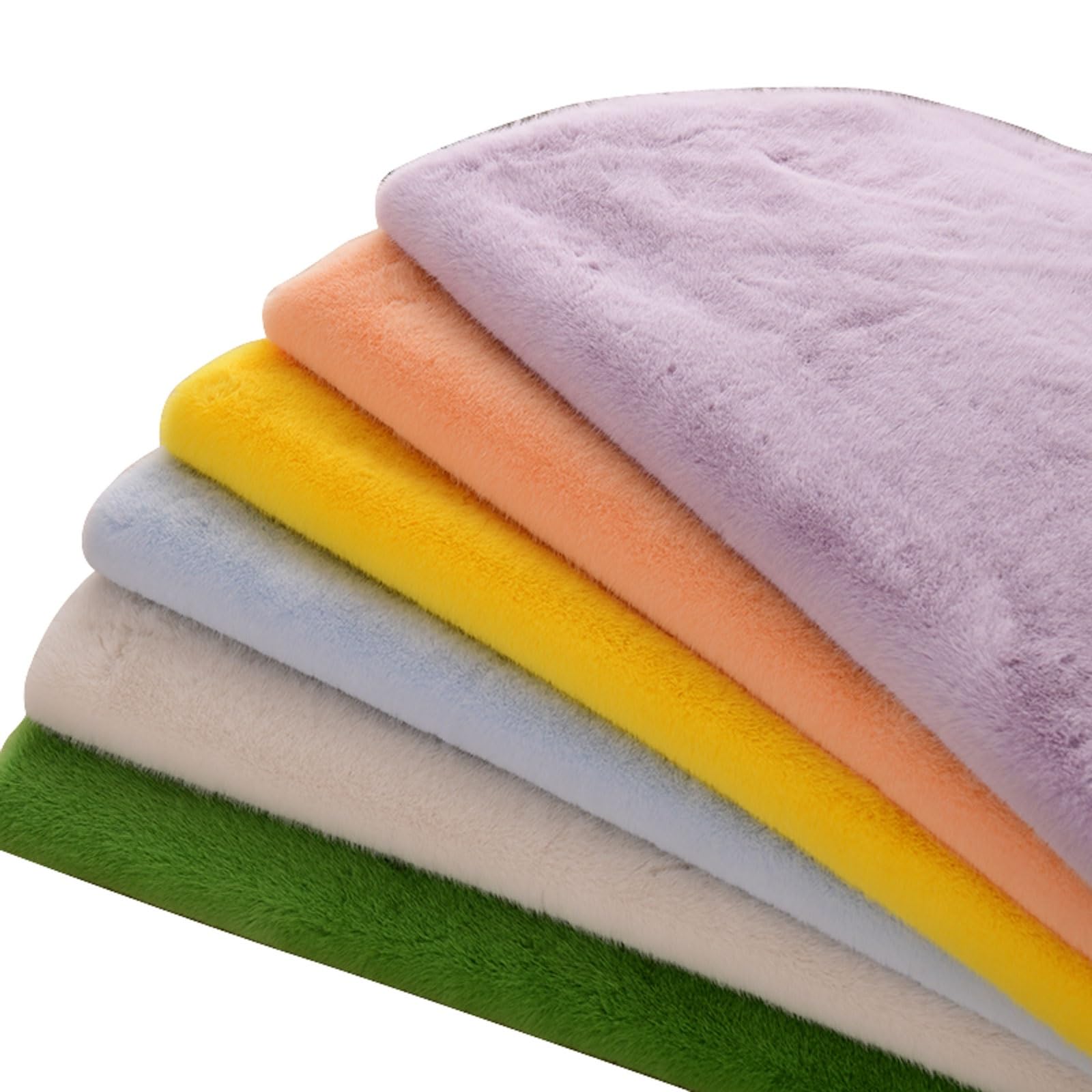 Fluffy Furry Imitation Mink Fleece Faux Fur Fabric, 10mm Soft Feel Lightweight Faux Fur Fabric, for Photography Backdrops, and Making Cuddle Blankets, Throws, Bed Covers, 40 Colours, 50x180cm (Color