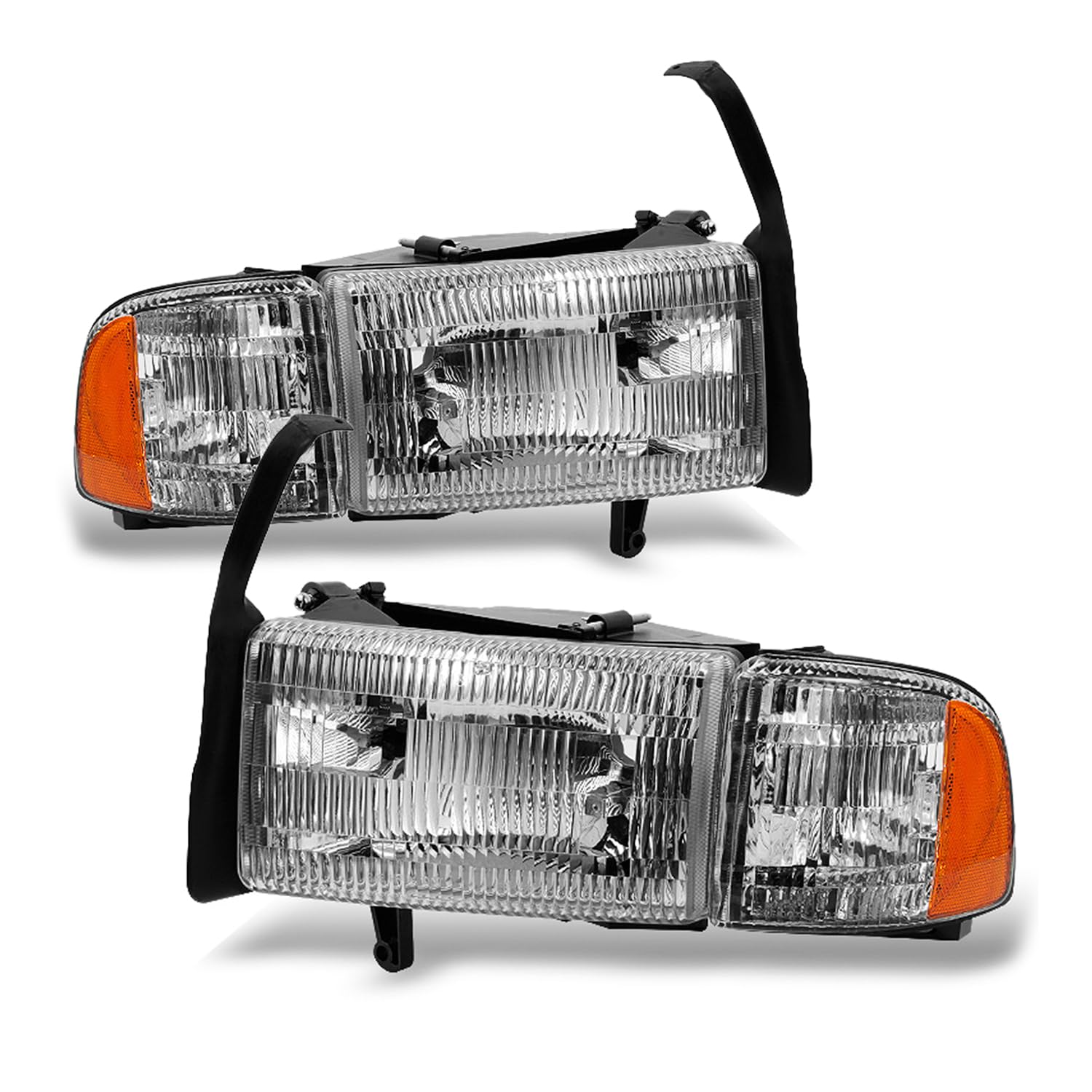 AKKON - For Dodge Ram Pickup 1500 2500 3500 Headlights w/Corner Replacement Driver + Passenger Side Pair Set