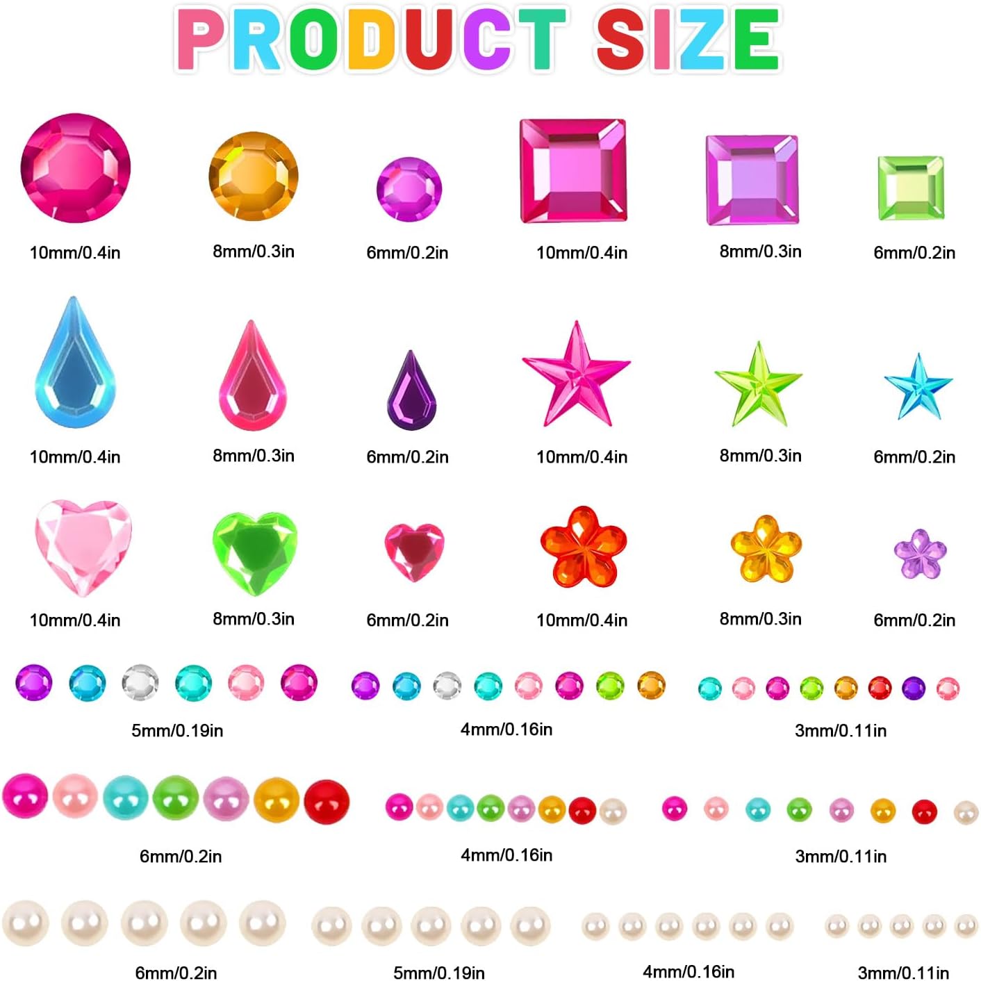 CCINEE 3921pcs Gems Stickers for Crafts, 16 Sheets Self Adhesive Rhinestone Jewel Stickers Stick on Face Gems for Kids Scrapbook Nail Body Makeup Card Making Craft Supplies - Image 2