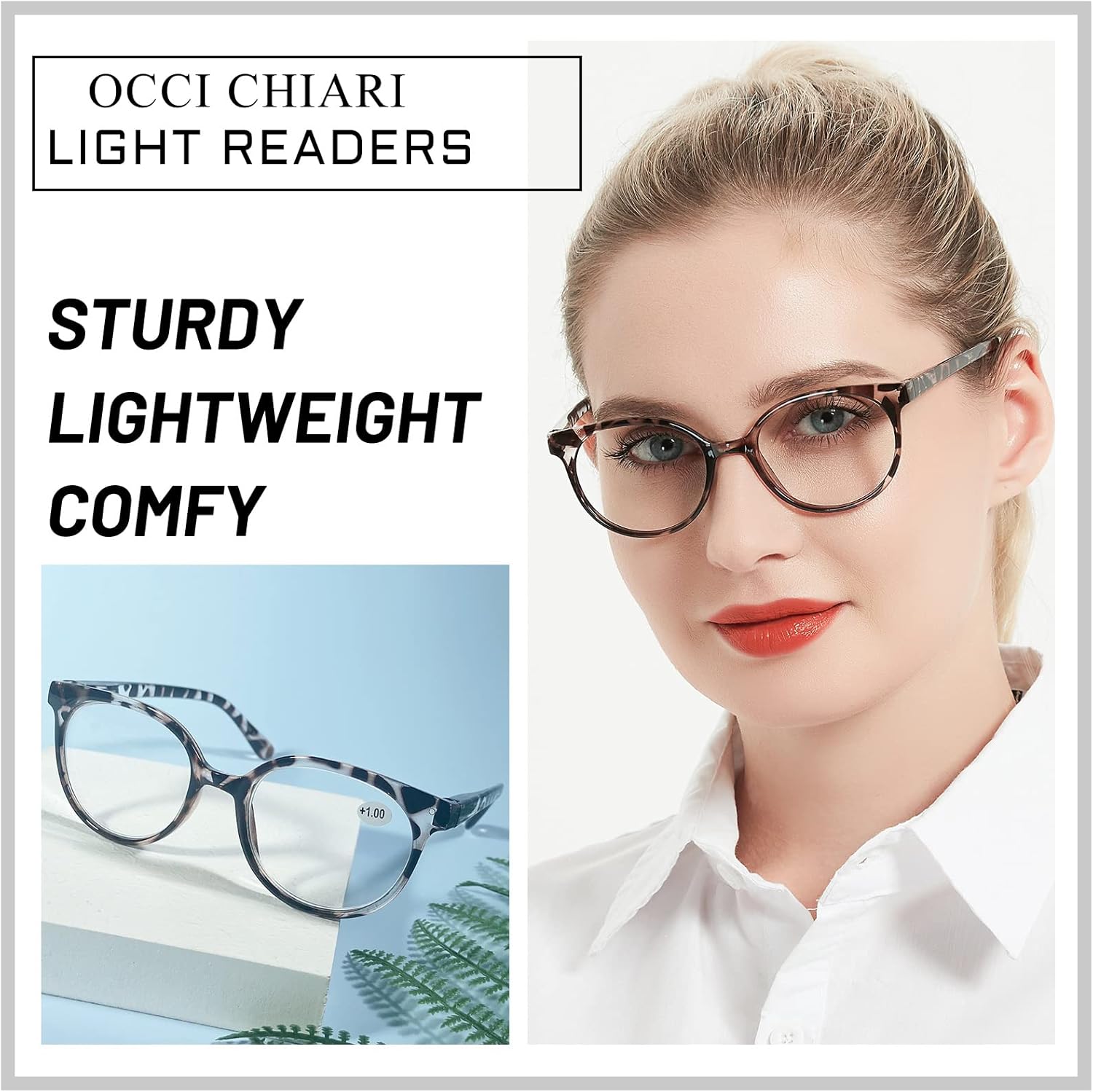 OCCI CHIARI Reading Glasses for Petite Women Comfort Stylish Readers - Image 2