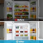 Bacs de rangement en plastique transparent, Organisateurs de Pantry & Conteneurs de rangement, Organisateur de cabinet, Home Organization Doit avoir pour cuisine, Salle de lavage, Bureau, Cabinet & Congélateur (4 Boîte avec Lids)