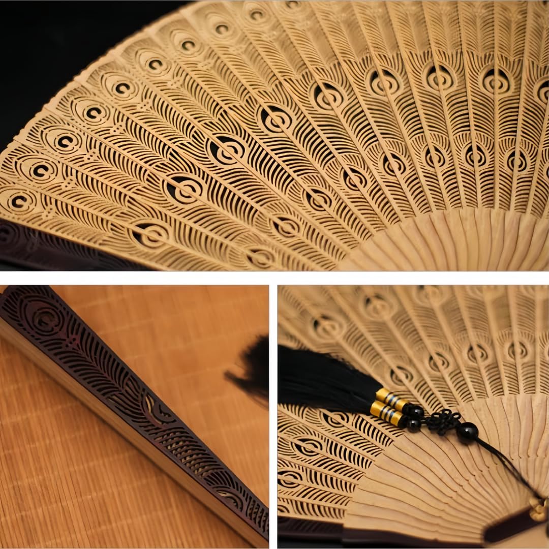 白檀　扇子 扇子 白檀インド産（タッセル・扇子袋付／桐箱入） 3ZZ1ー