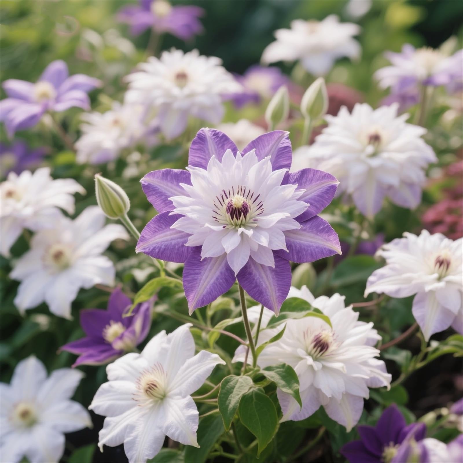 Mix Golden Jade Carving Feels Perfect Shade/Tolerant Climbing Clematis Bulb/Garden Ornamental plant-3bulbs-F โ image 1