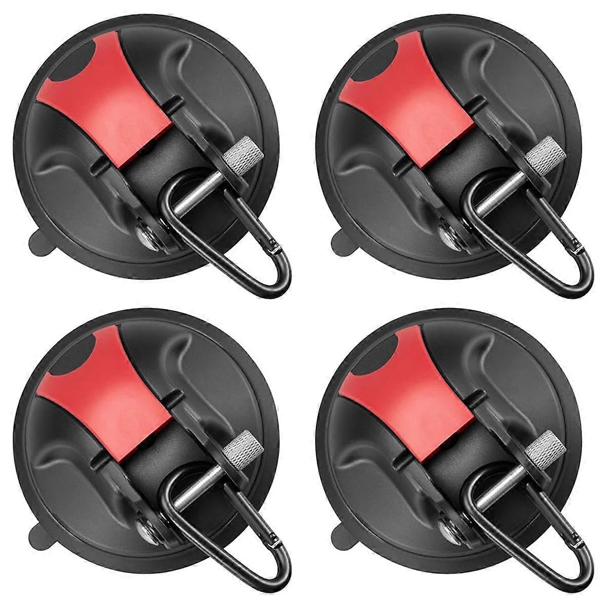Joyhappst Image Color 4 Pcs Heavy Duty Suction Cup Hooks For Camping, Car, Rv, Window - Camping Suction Cup Hooks