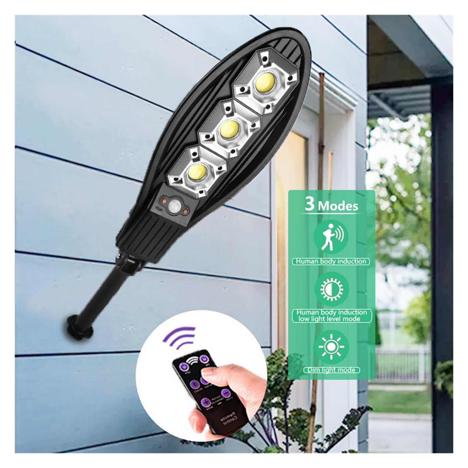 Naświetlacz LED Zewnętrzna Lampa Słoneczna Lampa Dziedzińca LED Zasilana Światłem Słonecznym Wodoodporna Lampa Uliczna Z Czujnikiem Ruchu PIR Do Oświetlenia Ogrodowego Oświetlenie krajobrazu RGB(5 Ext