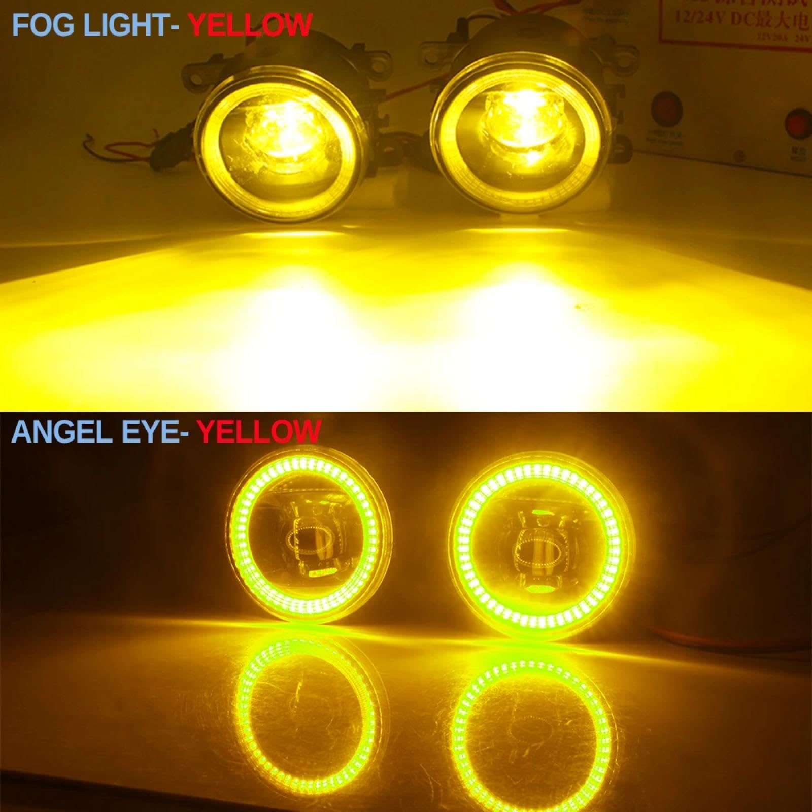 Mistlampen 2 X 40 W LED Światło przeciwmgielne Samochód lewy + prawy Angel Eye DRL Lampa przeciwmgielna do jazdy dziennej 12 V Dla Opel Dla Vauxhall Dla Vivaro B 2015-2019