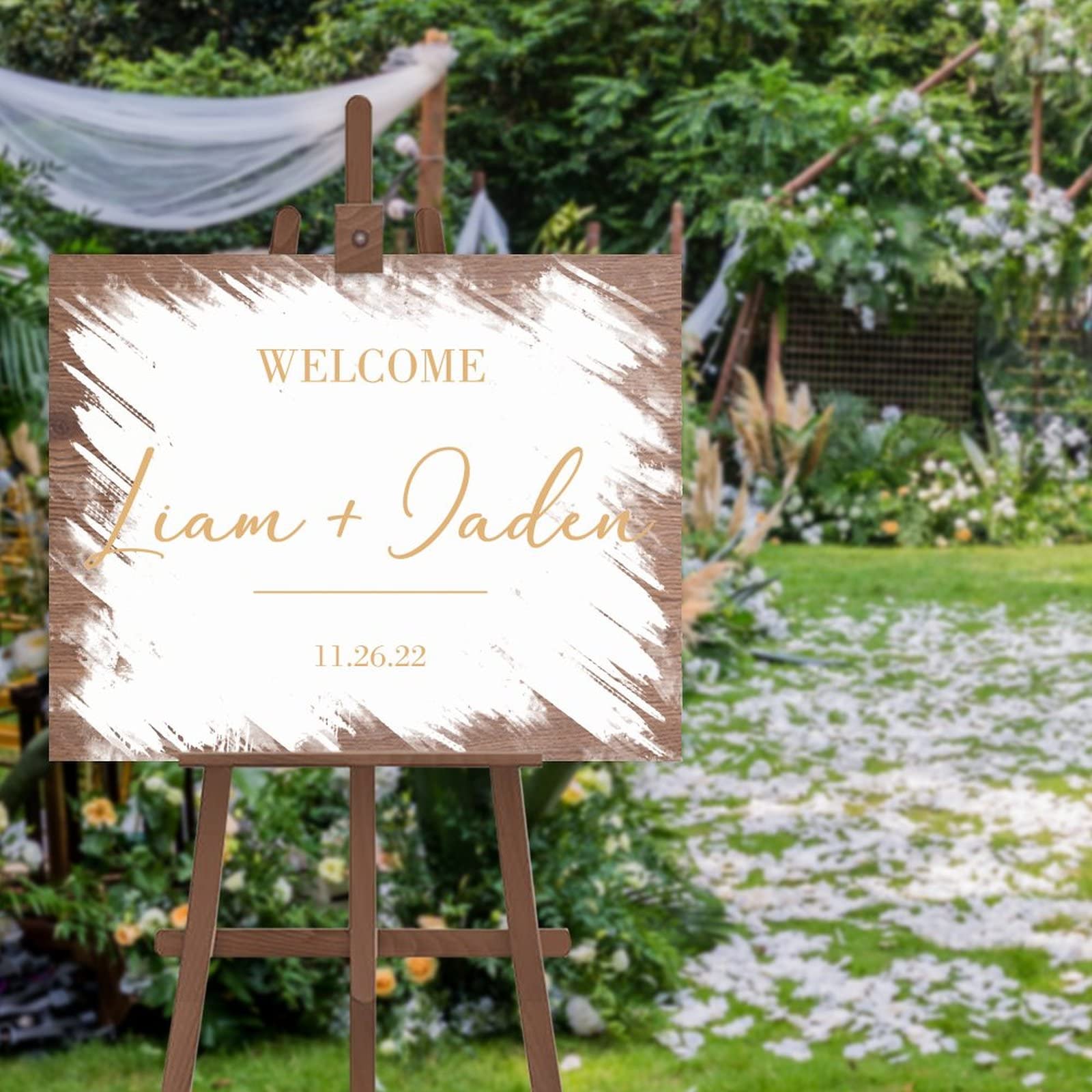 Panneau de bienvenue bois personnalisé mariage et fiançailles