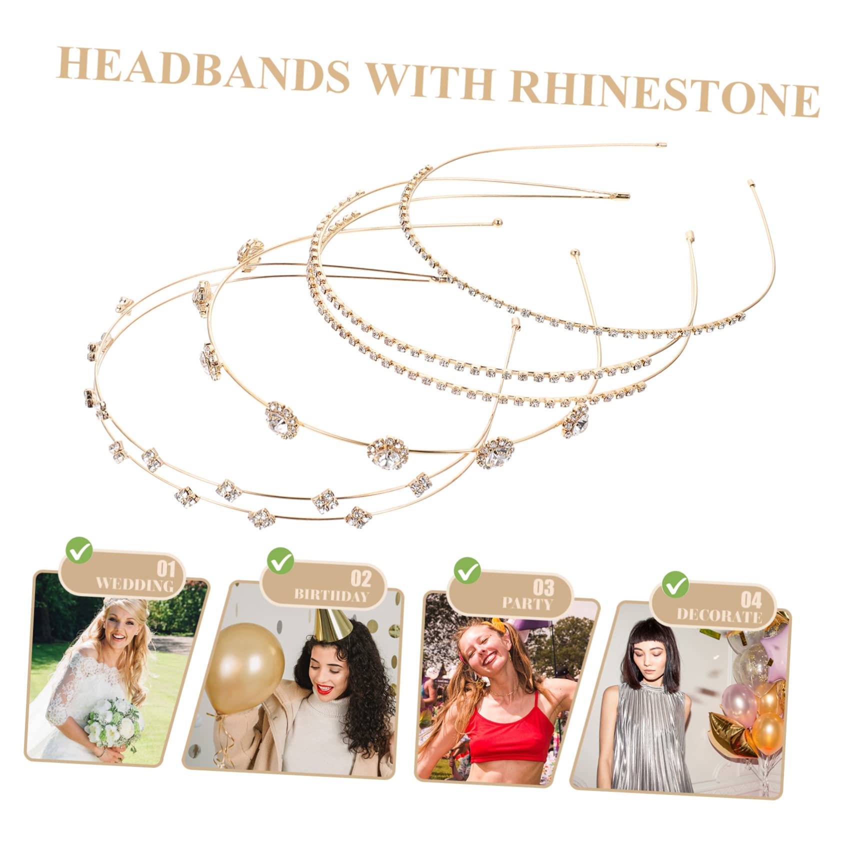 ifundom 20pezzi Coroncina Strass Per Donne Di Cerchietti Eleganti Per Matrimonio e Feste Accessori Di Moda Per Occasioni Speciali