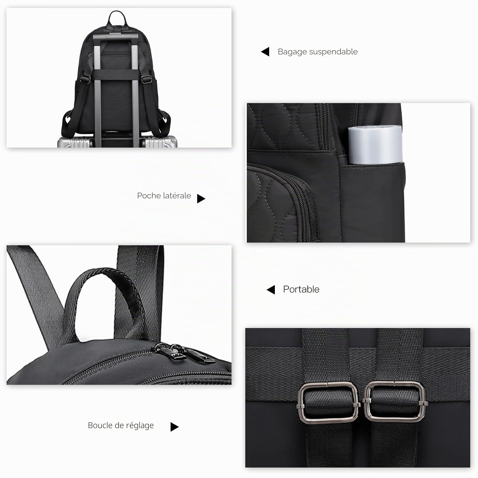 Miss Lulu Damen Rucksack Klein Anti diebstahl Schultaschen 2 in 1 Tagesrucksack Casual Daypack Rucksackhandtaschen Leicht für Freizeit Einkauf Alltag