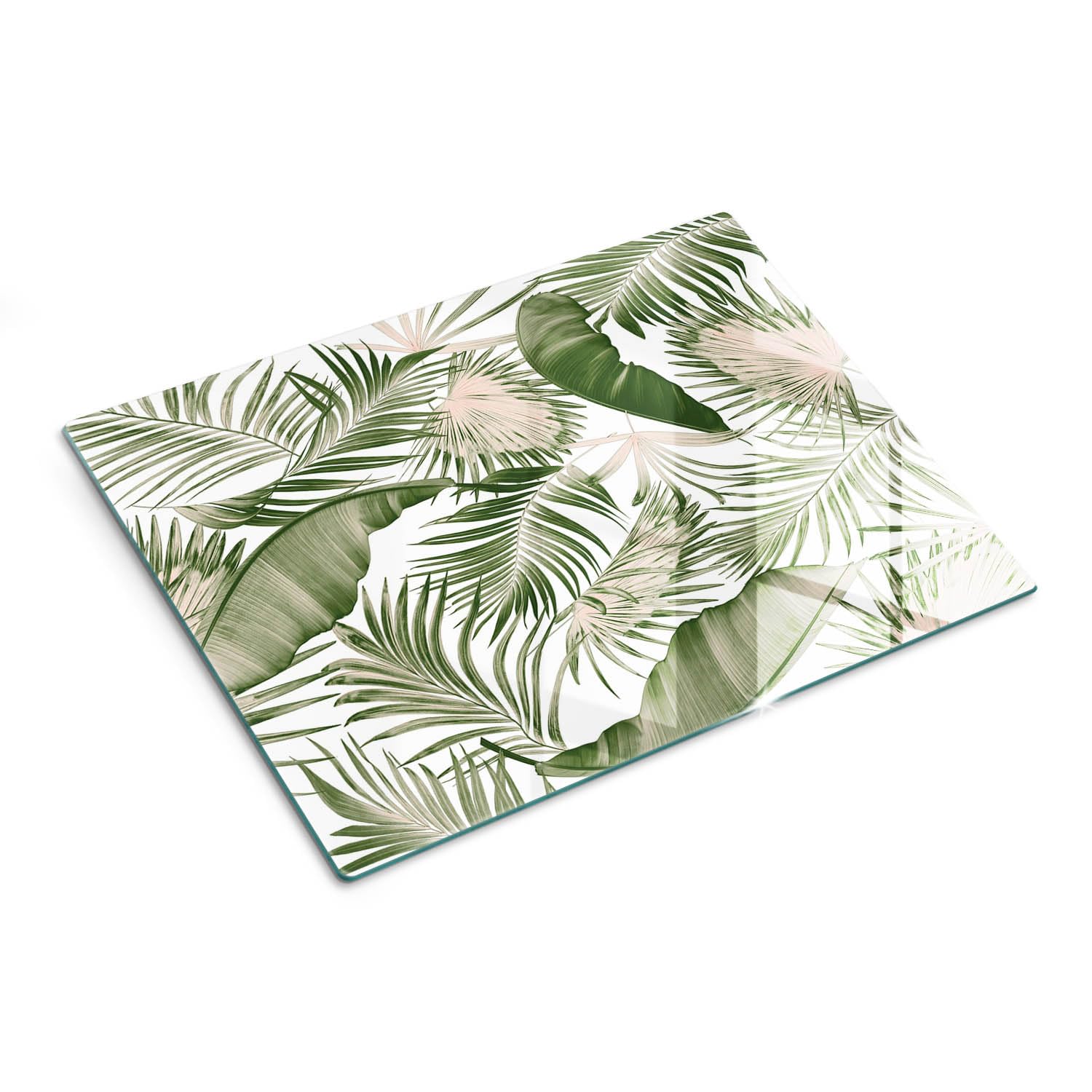 Modello termoresistente: Tagliere in vetro 40x30 cm Foglie di palma