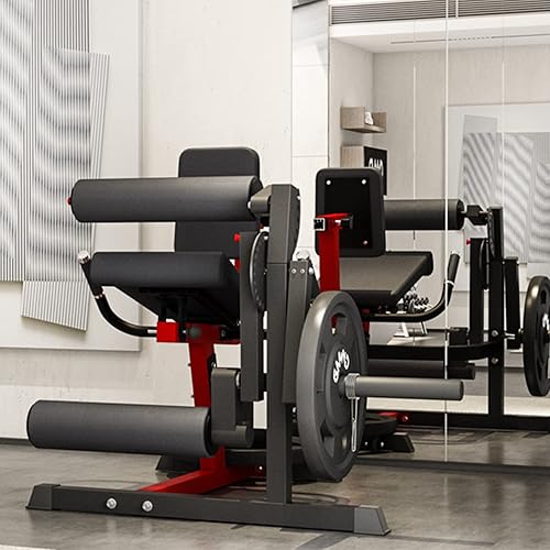 Miniatura 3 de GMWD Máquina de extensión de piernas y rizo, máquina especial de piernas para la parte inferior del cuerpo, banco de ejercicio de piernas ajustable