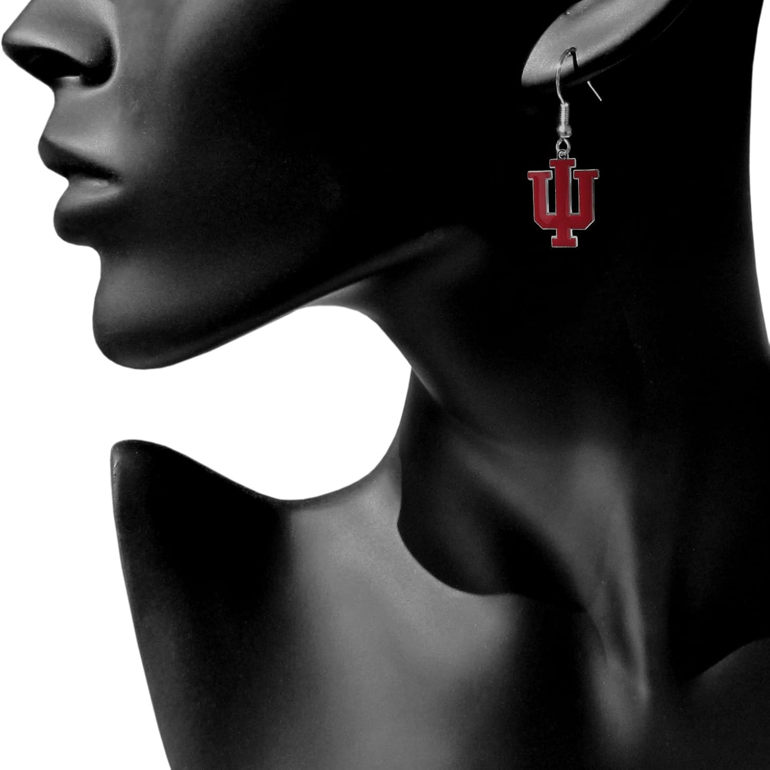 NCAA Siskiyou Sports Womens Indiana Hoosiers Chrome Dangle Earrings One Size Team Colors