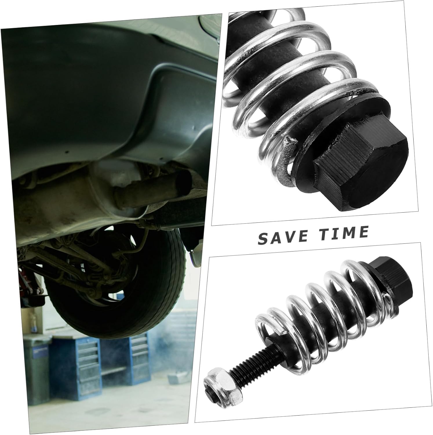 MAGICLULU 1set Car Parts Exhaust Bolt Spring Kit Easy Installation Hardware for Exhaust Bolts Nuts