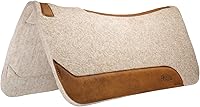 Vista 6 de Weaver Equine Almohadilla para silla de montar de caballo de fieltro de mezcla de lana contorneada de 30" x 30", almohadilla para sillín occidental