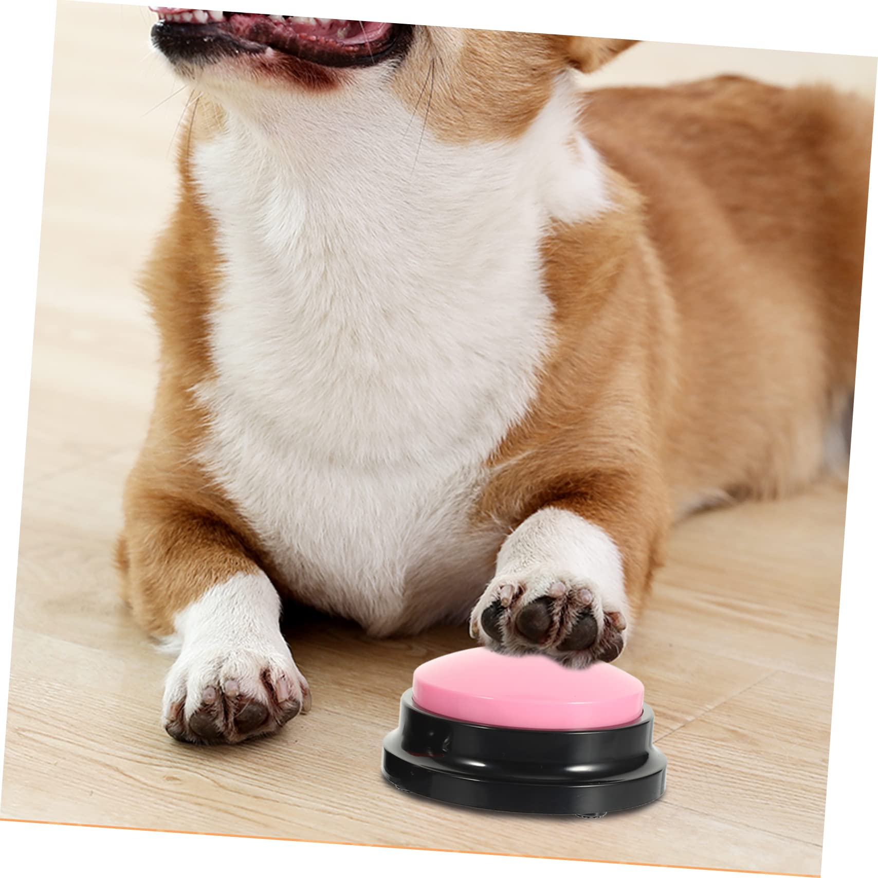 INOOMP 4 Pz Pulsante Audio CA Taping Pulsanti Cane Pulsanti sonori per Animali Domestici cicalino Cucciolo Giocattolo Giocattoli Pulsanti registrabili per Animali Domestici Portatile ABS