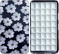 Vista 35 de FCLUB Paleta de acuarela vacía, 20 pozos con tiras magnéticas y ligera, paleta de acuarela de metal, soporte para pintura, paleta de pintura