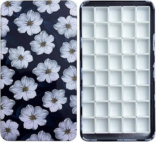 Miniatura 35 de FCLUB Paleta de acuarela vacía, 20 pozos con tiras magnéticas y ligera, paleta de acuarela de metal, soporte para pintura, paleta de pintura