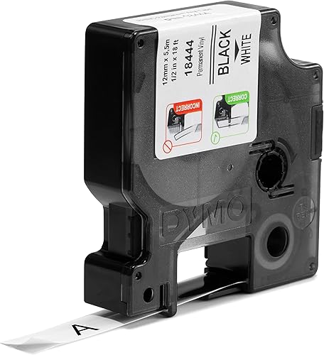 Miniatura 2 de DYMO Rhino - Etiquetas de vinilo industriales, 12", impresión negra sobre cinta blanca