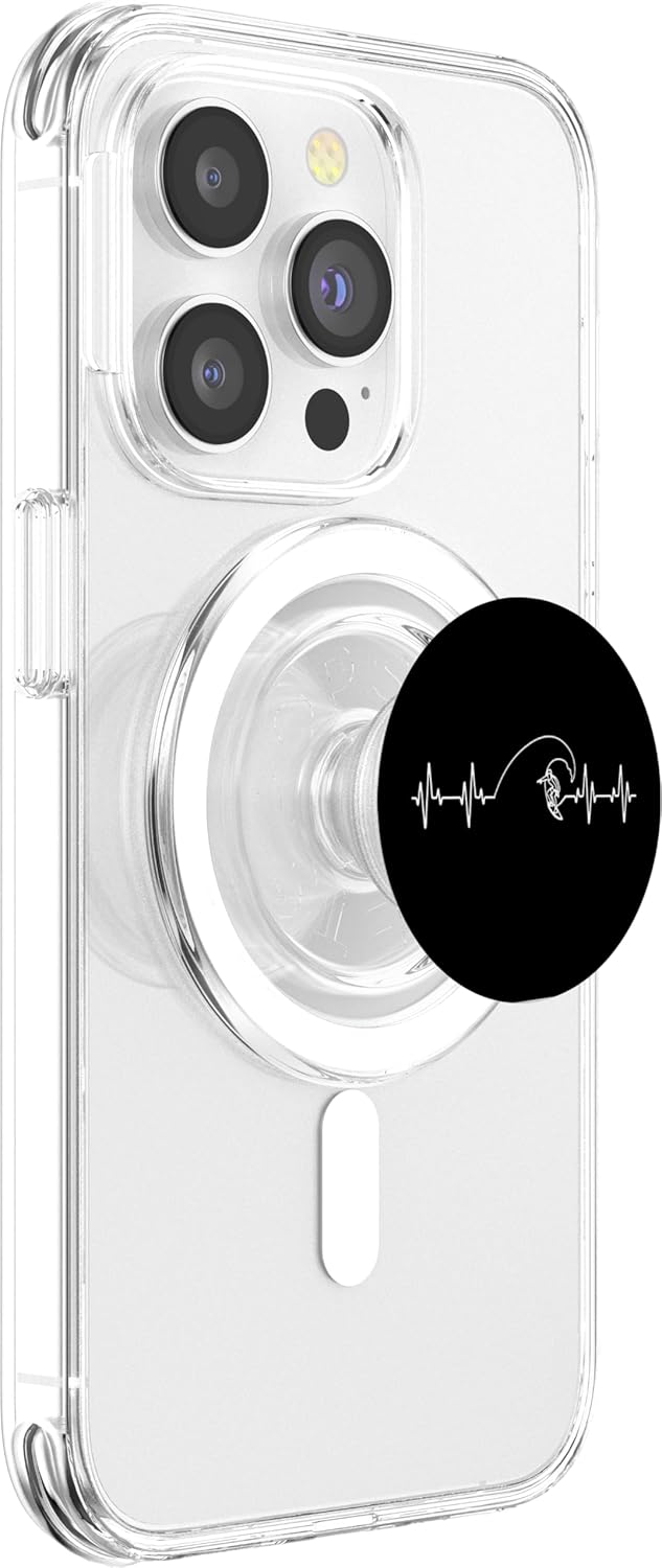 Surfboard Surfer Surfing Ocean Beach Waves Heartbeat Gift PopSockets MagSafe PopGrip for iPhone