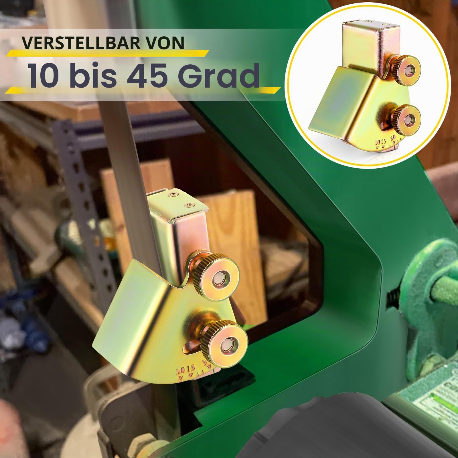 Feekoon Messerschärfwinkelführung für 1 x 30 Bandschleifer, verstellbare Winkelführung von 10 bis 45, Klingenschärfer, Vorrichtung, scharfe Universal-Messer-Winkelführungen, schärfen Sie exakte Winkel