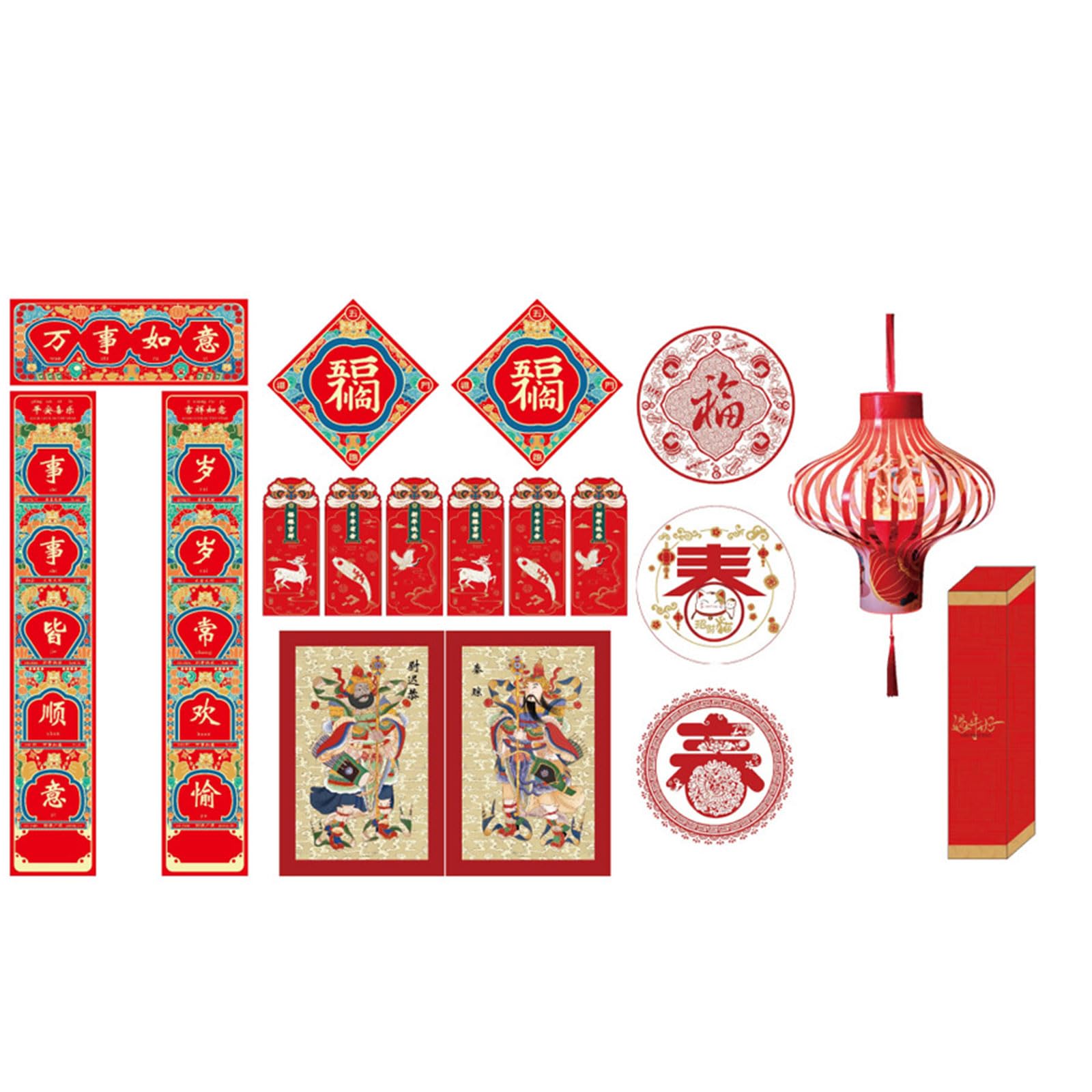 Buxuaaaa Dragon Year Couplets Set for 2024 Celebrate the New Year in the New Spirit Red Envelopes Party Supplies