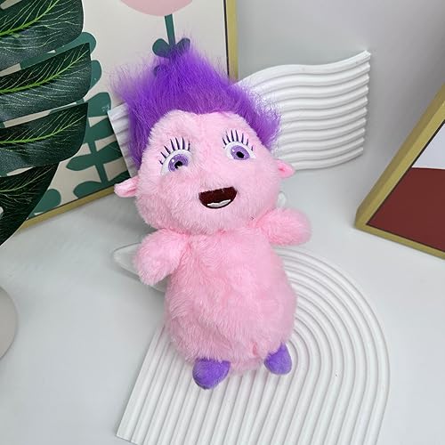 Miniatura 2 de Peludo Bibble Plushies, muñeca de peluche Kawaii de elfo regordete de pelo morado, juguete de peluche de personaje de película animada súper suave,