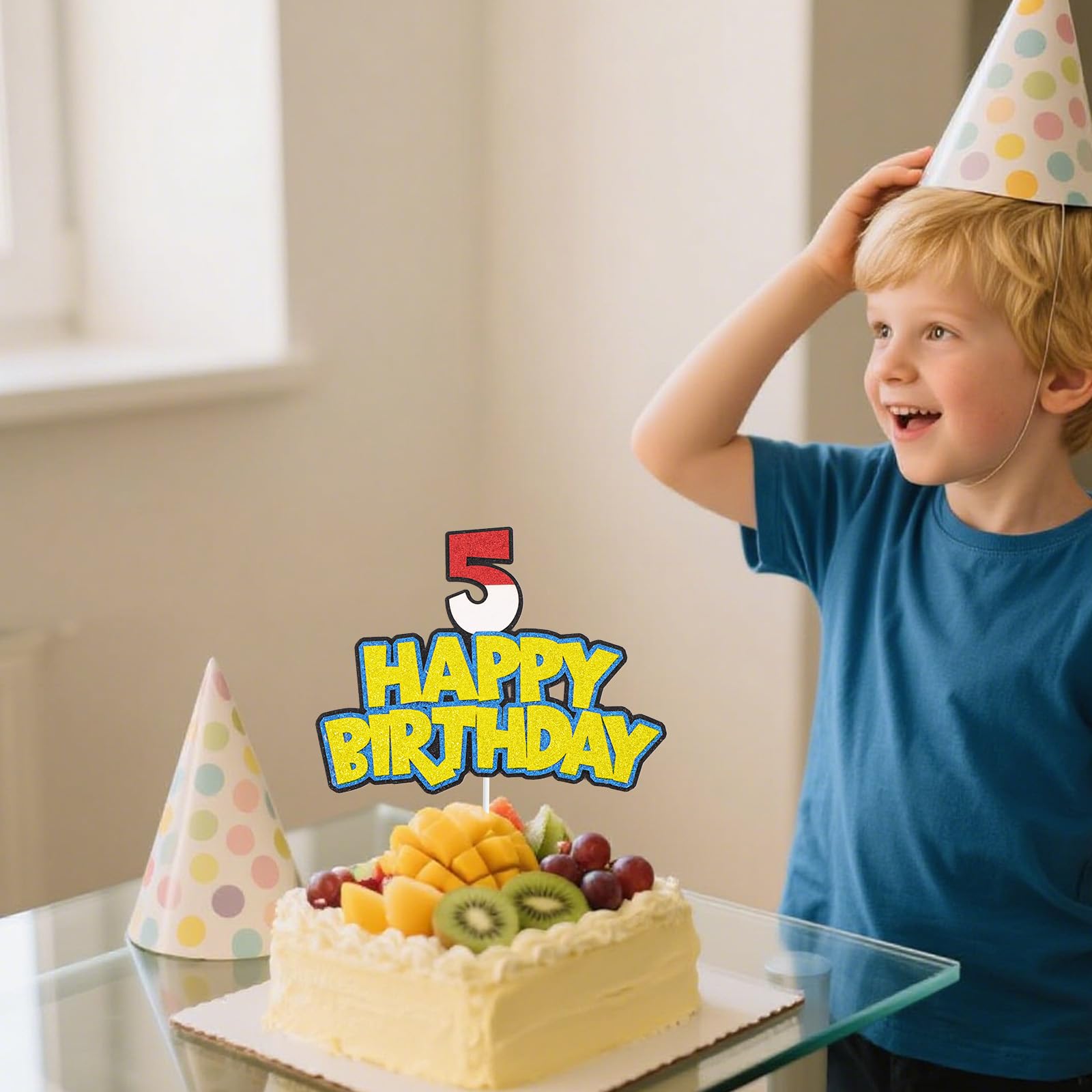 Décoration De Gâteau D'Anniversaire à Paillettes, Motif