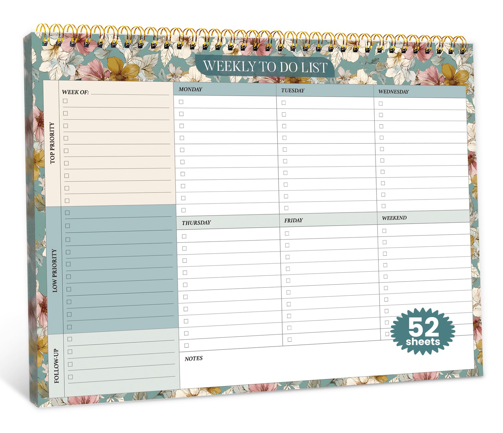 ZOTIA Weekly To Do List Notepad - Midnight Lilac -14