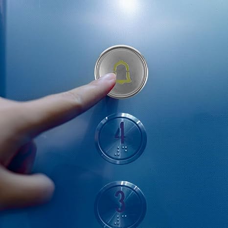 SOLUSTRE Stainless Steel Button Replacement Momentary Push Button Switch for Elevator Alarm