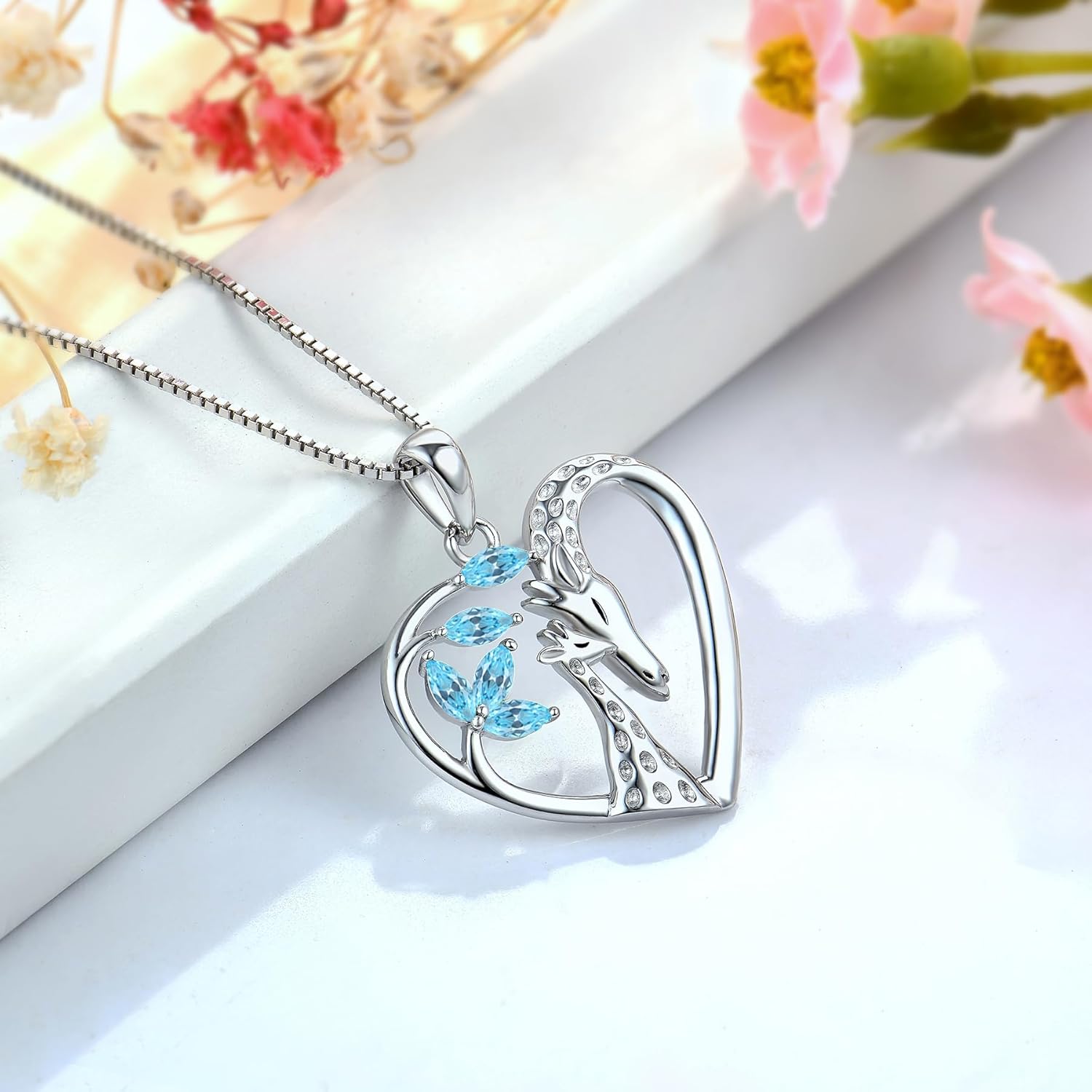 STARCHENIE Giraffe Necklace 925 Sterling Silver Heart Pendant Animal Jewelry for Women - Image 4