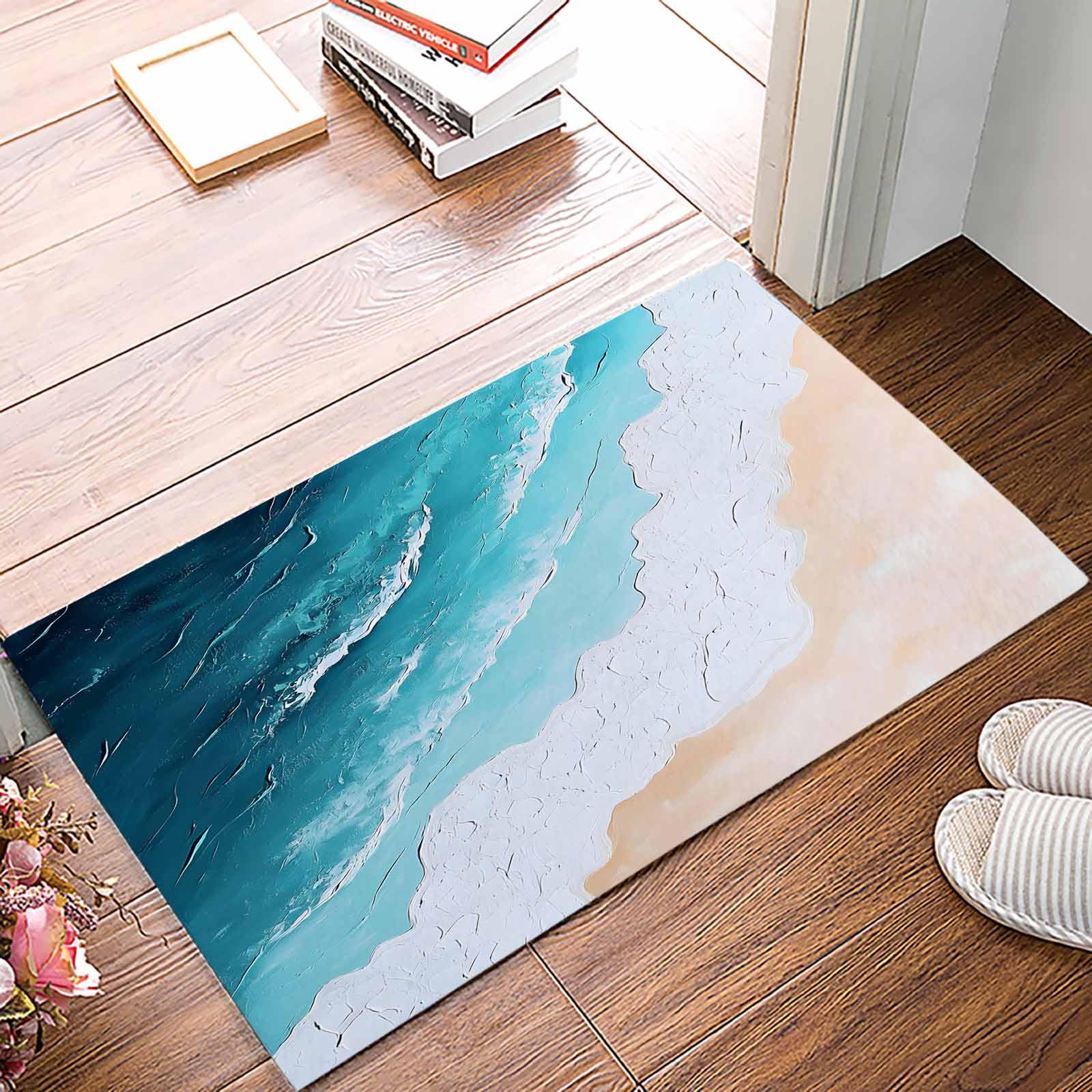 Amazon.com: Ocean Wave Front Door Mat Indoor Entrance, Summer
