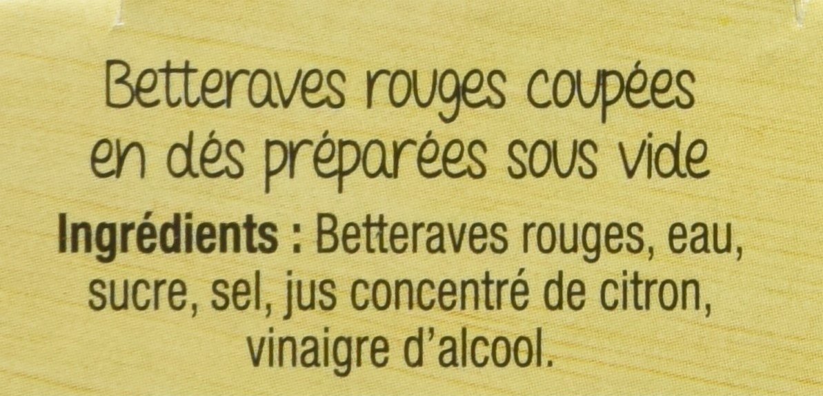d'aucy Betteraves Rouges Sous Vide 3 x 140 g - Lot de 4