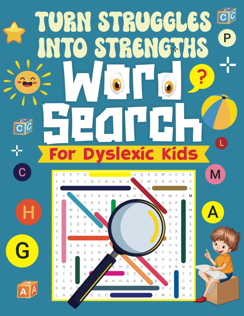 Word Search For Dyslexic Kids: Discovering Words, Embracing Abilities, A Dyslexic-friendly Adventure. Dyslexia Activity Book For Kids