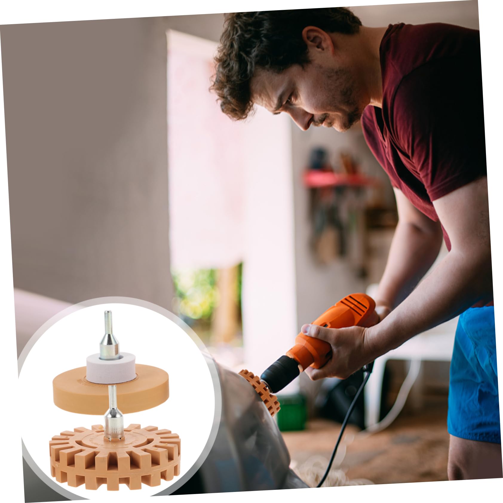SOLUSTRE 10piezas Ruedas De Borrado para Adhesivos y Calcomanías Eliminador De Pegamento Rueda Eraser para Superficies Variadas Kit De Herramienta De Limpieza