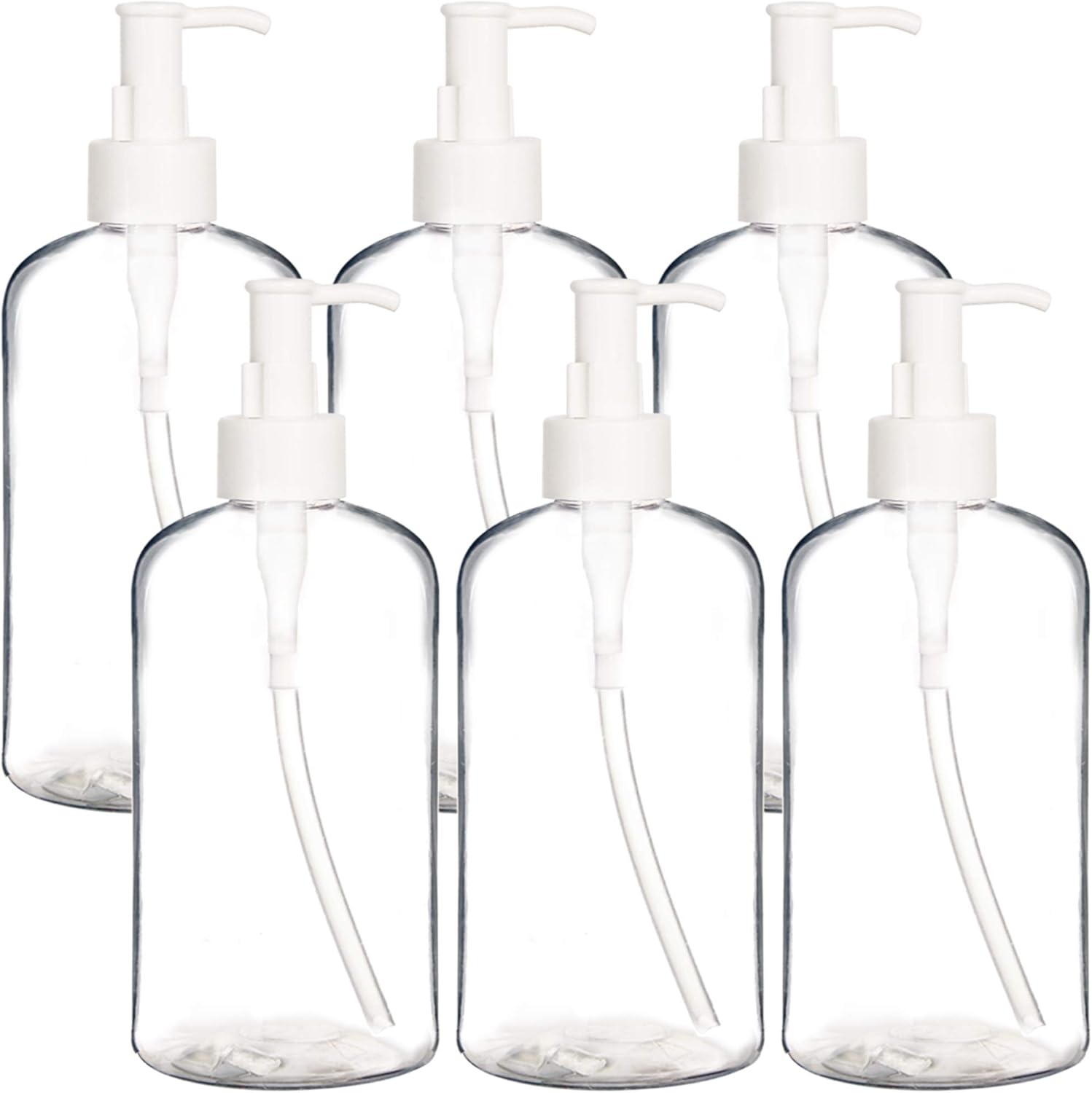 Youngever 6 Pack 350ML Plastic Pump Bottles, 12 Ounce Refillable