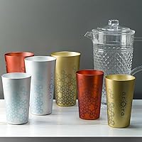 Vista 6 de Vasos de aluminio para bebidas, vaso rojo de metal que cambia de color, taza de aluminio de 30 onzas, juego de 6