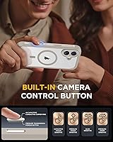 Vista 533 de Miracase Funda magnética para iPhone 14 de 6.1 pulgadas, protector de pantalla de vidrio templado integrado + protector de lente, compatible