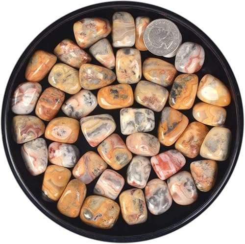 Miniatura 2 de Justinstones 12LB - Cristal curativo de ágata de encaje loco grande, colección de muestras de piedras caídas, bolsillo