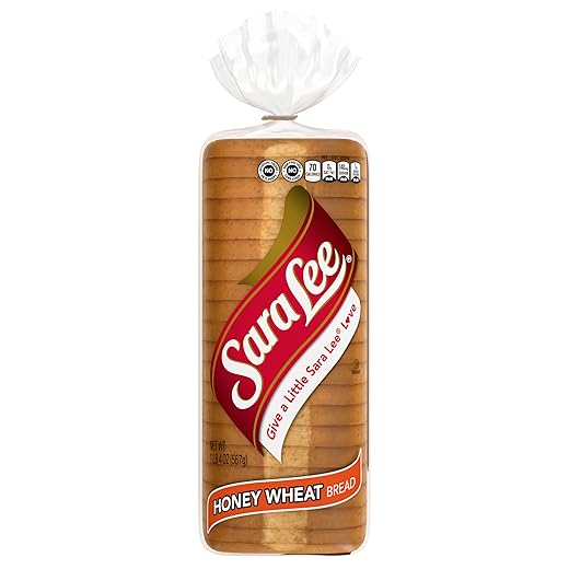 Sara Lee Honey Wheat Sandwich Bread, 20 Oz Loaf of Honey Wheat Bread With No Artificial Colors or Flavors