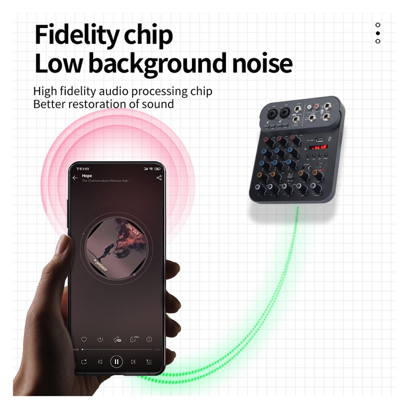 Mikser audio Fuluode T4 konsola miksowania dźwięku USB komputer nagrywający 48V zasilanie Phantom opóźnienie powtórzenia efekt 4 kanały USB