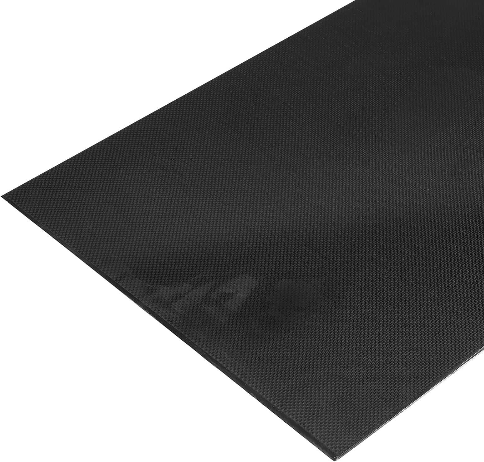 sourcing map 1 Pcs Carbon Fiber Sheet 500x400x2mm Glossy Surface Pultruded Flat Carbon Fiber Board Plate Plain Weave Panel Sheet for Kites RC Airplane