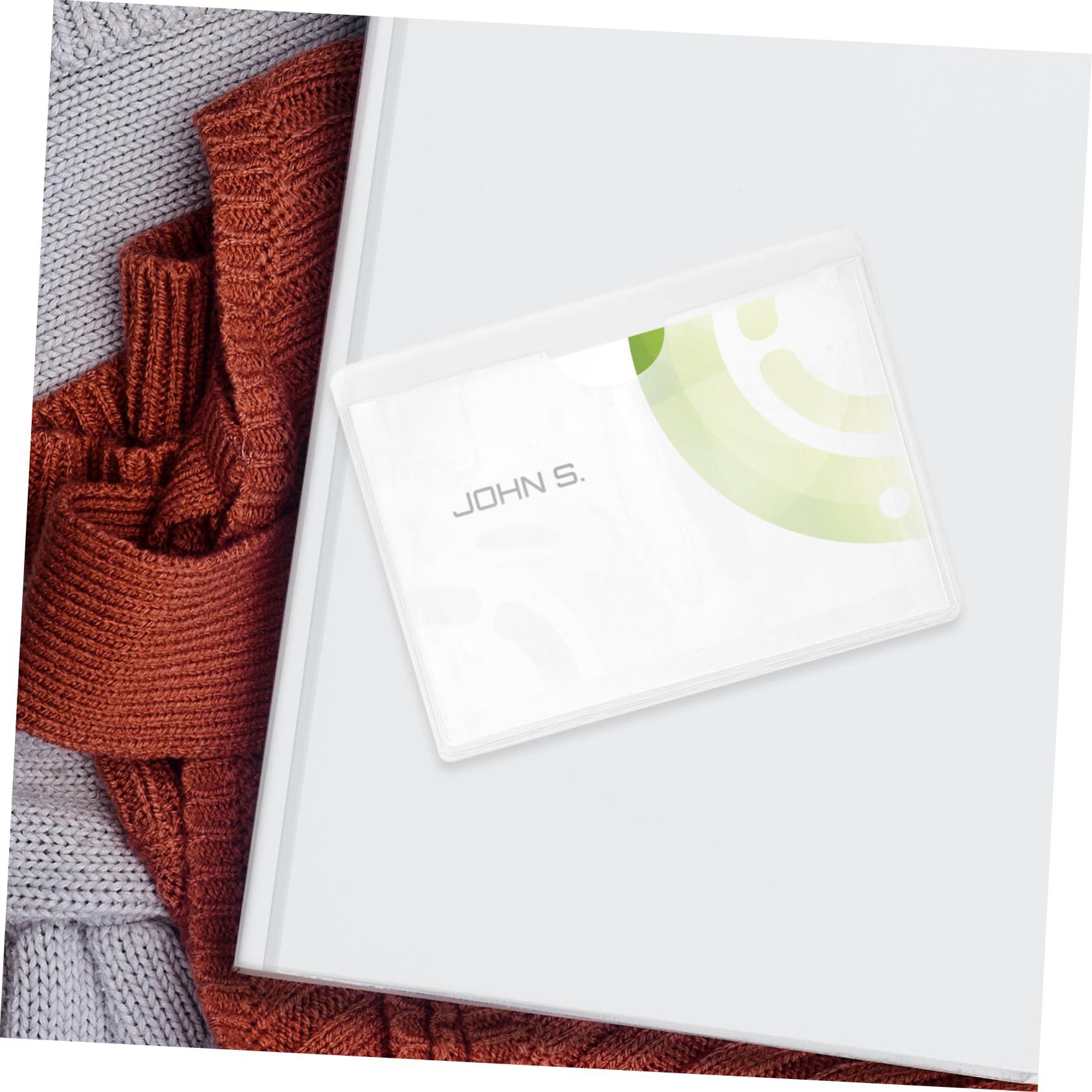 100 Stück Selbstklebende Transparente Kartenhalter für Visitenkarten und Fotos Schützende Kunststofftaschen mit Klebender Rückseite Geeignet für Glatte Oberflächen und Bürozubehör