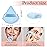 6 Pieces Triangle Powder Puff Soft Makeup Sponge Make Puff for Face Powder Cosmetic Foundation Sponge Makeup Tool