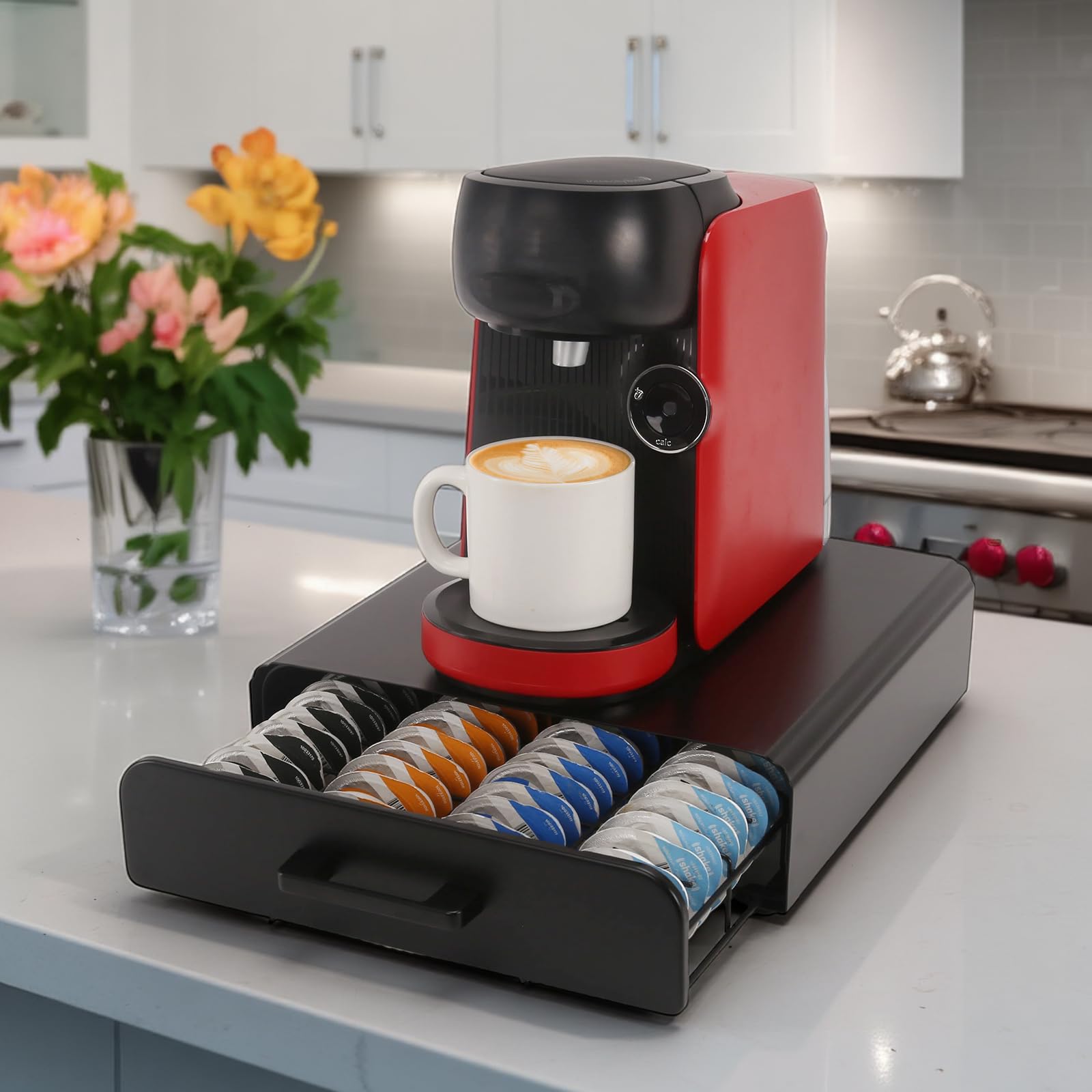 Cassetto per Cialde in Metallo,Supporto per Cilde di Caffè.