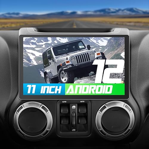 AWESAFE 11.5 pulgadas Radio Android de 8 núcleos para Jeep Wrangler JK Gand Cherokee Dodge Ram 1500, unidad principal de pantalla táctil estéreo de