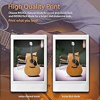 Vista 4 de Fujifilm Instax Mini EVO Hybrid Black Instant Camera Instax Mini Twin Pack Instant Film 32GB microSD Card with Adapter Black Camera Case