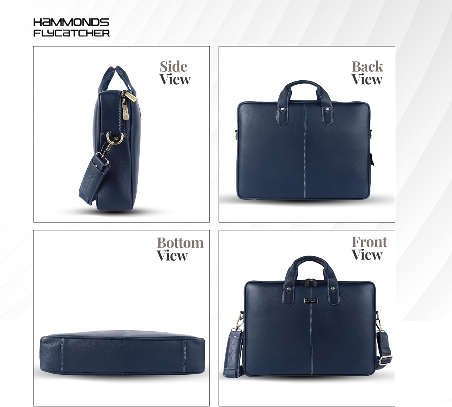 HAMMONDS FLYCATCHER Genuine Leather Laptop Bag for Men, Padded 15.6" Laptop Sleeve, Leather Messenger Bag for Men Briefcases