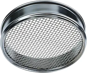 Peneira de teste de laboratório de 20 cm com malha de aço inoxidável 304 e moldura cromada, malha de 4 a 600 para areia de solo industrial, farmacêutica (malha 4)